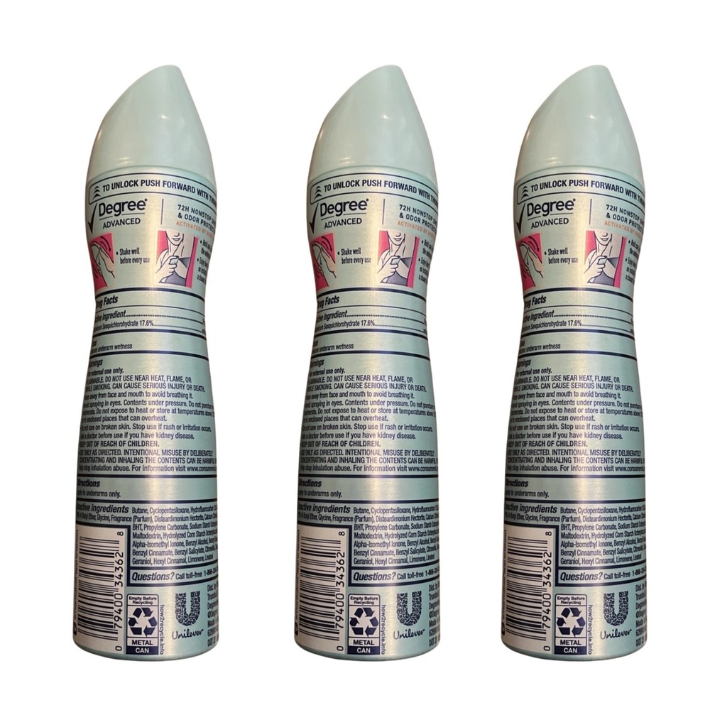 Degree Advanced Sheer Powder Dry Spray 72H Antiperspirant Deodorant Lot of‎ 3 - Picture 2 of 11
